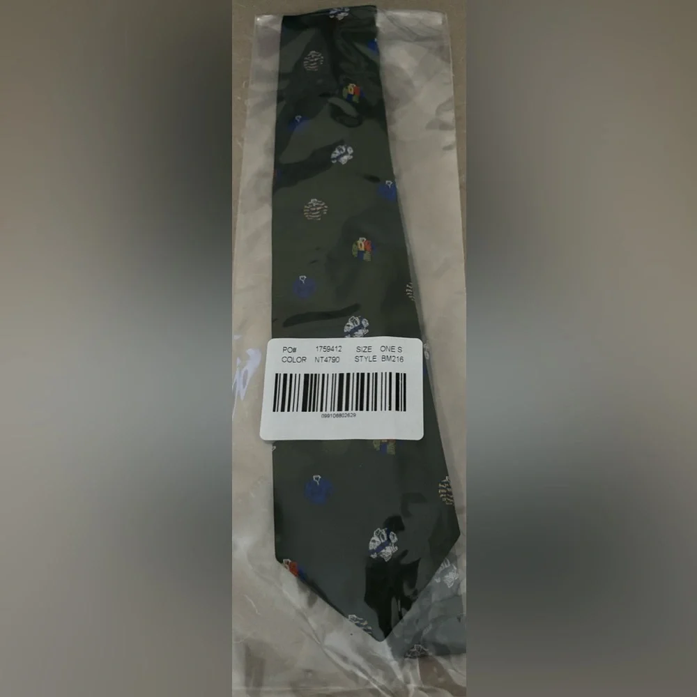 New J.Crew English silk tie in rugby pattern green preppy academia office sporty